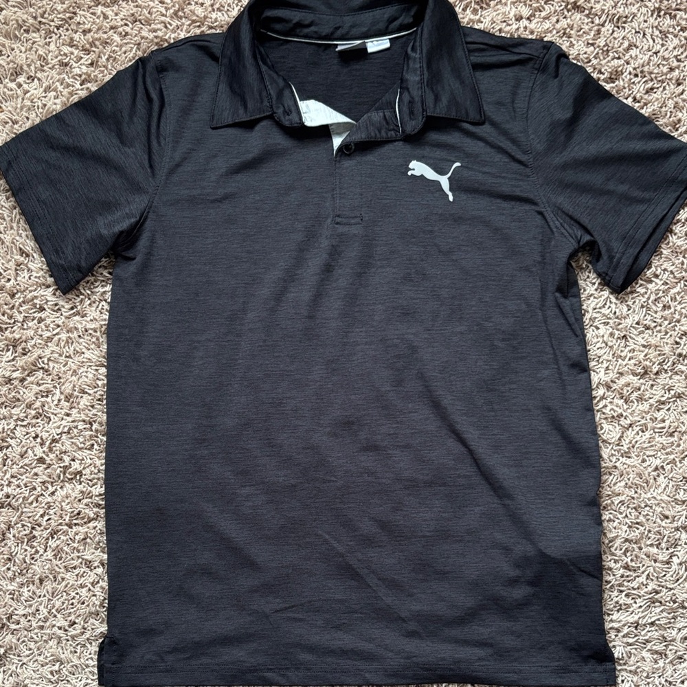 Puma Kids Charcoal Polo Shirt